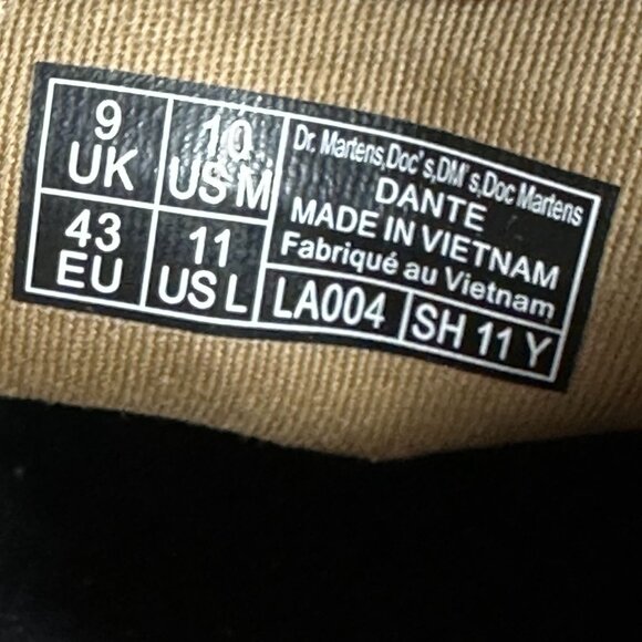 Dr. Marten's Dante Low Women's size 11 Dark Tan Combat Shoes - Picture 8 of 8